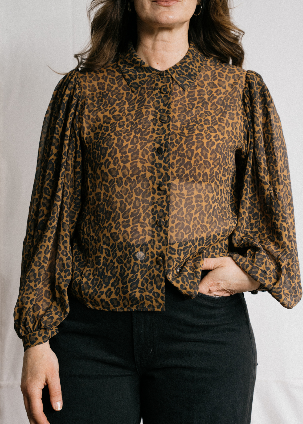 The Silk Prairie Shirt - Light Leopard Multi - FRAME Canada - Danali - WF26WSH033