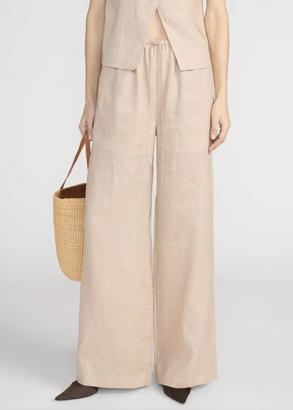 The Linen Lounge Pant - Flax - FRAME Canada - Danali - WS26WPA012-FLAX