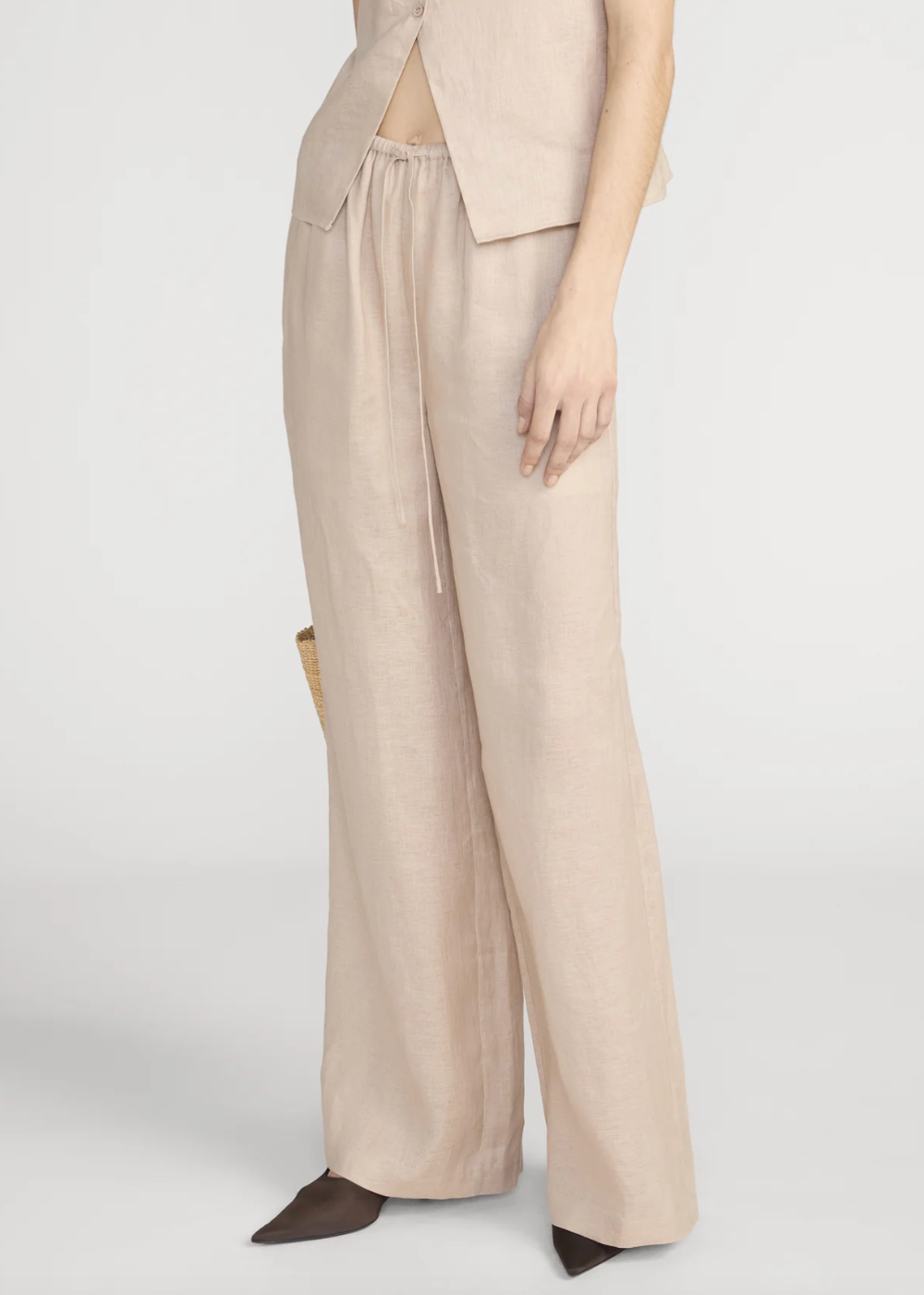 The Linen Lounge Pant - Flax - FRAME Canada - Danali - WS26WPA012-FLAX