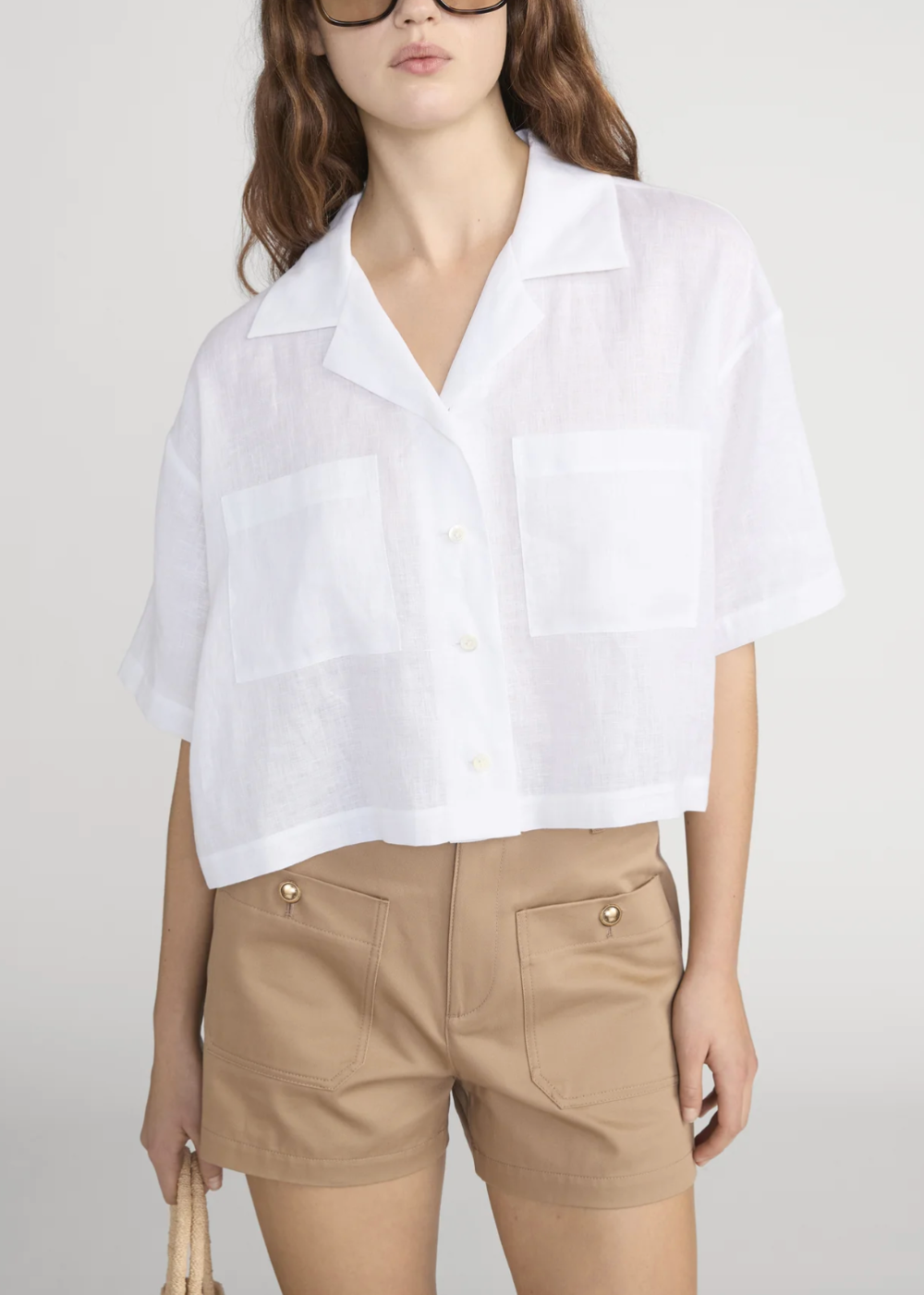The Linen Pocket Shirt - White - FRAME Canada - Danali - WS26WSH007-WHT