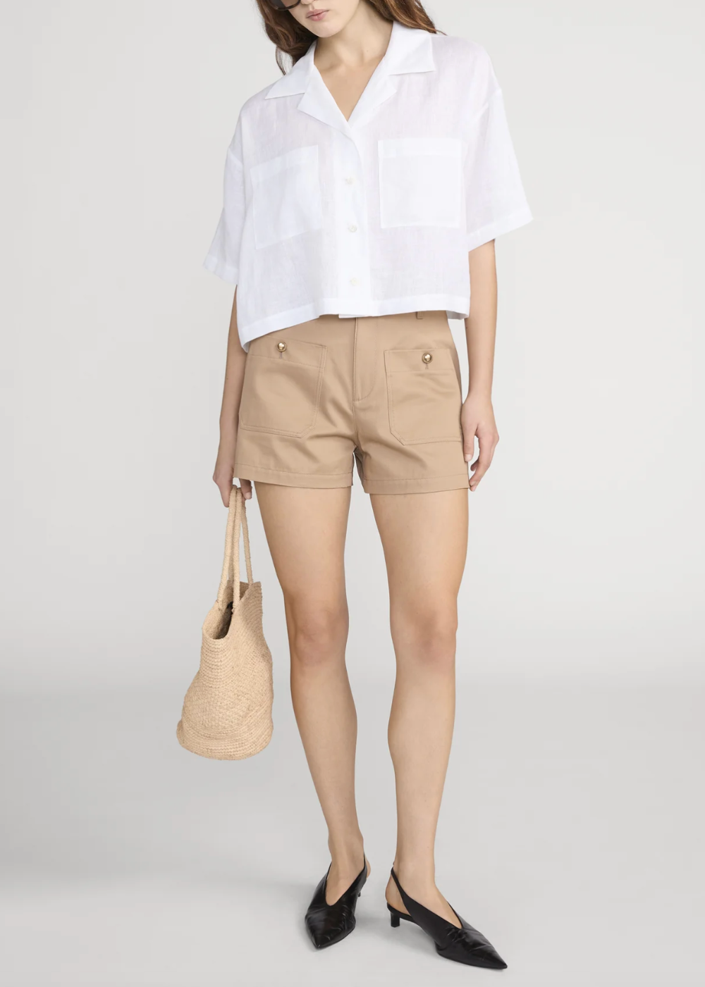 The Linen Pocket Shirt - White - FRAME Canada - Danali - WS26WSH007-WHT