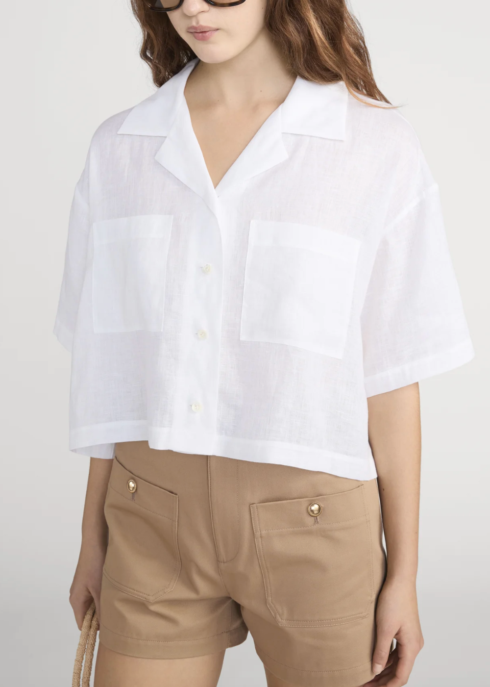 The Linen Pocket Shirt - White - FRAME Canada - Danali - WS26WSH007-WHT