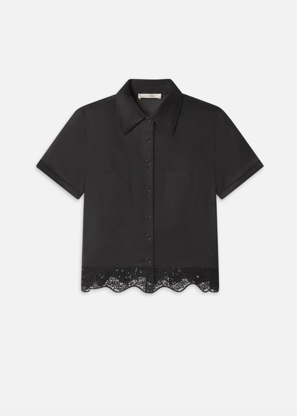 The Embroidered Seaside Shirt - Black - FRAME Canada - Danali - WS26WSH012-BLK