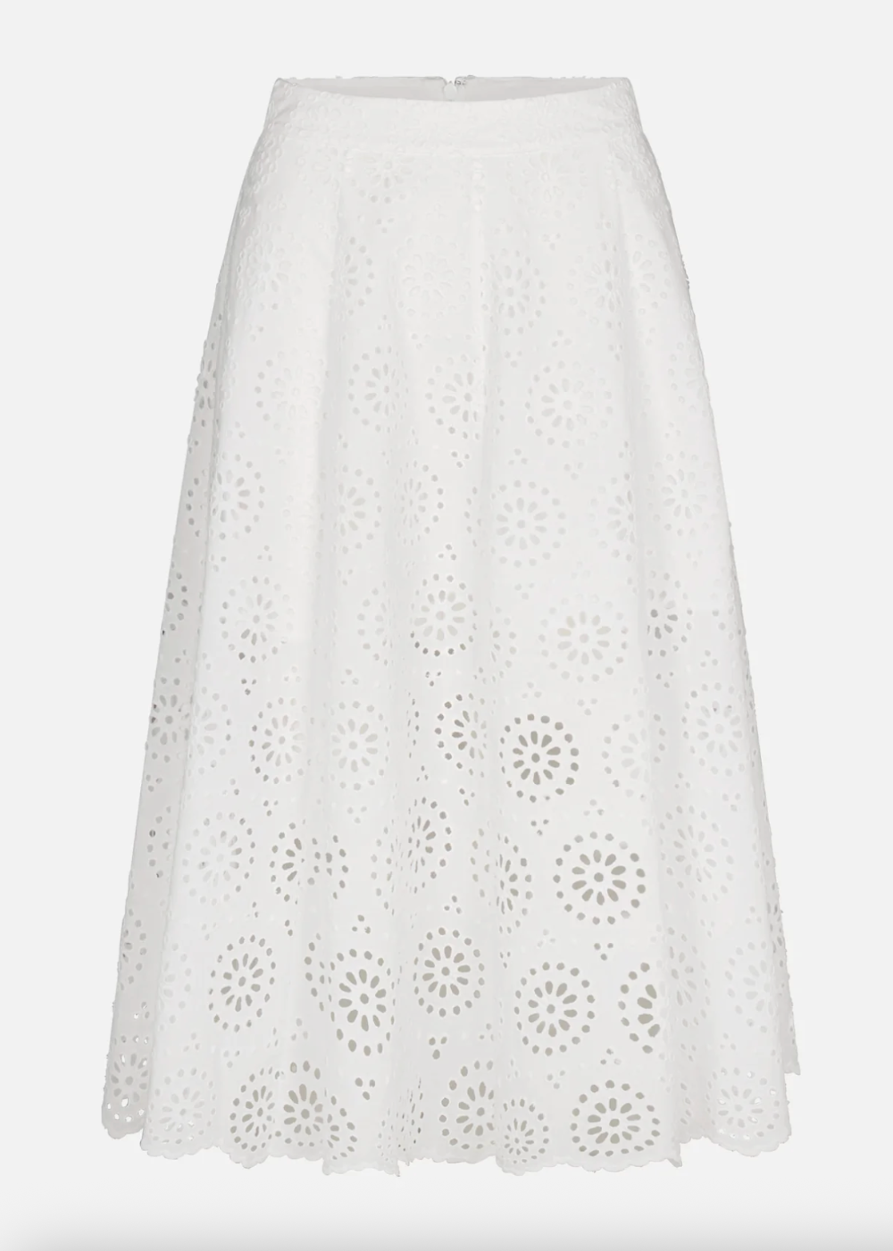 The Solstice Eyelet Skirt - White -FRAME Canada - Danali - WS26WSK004-WHT