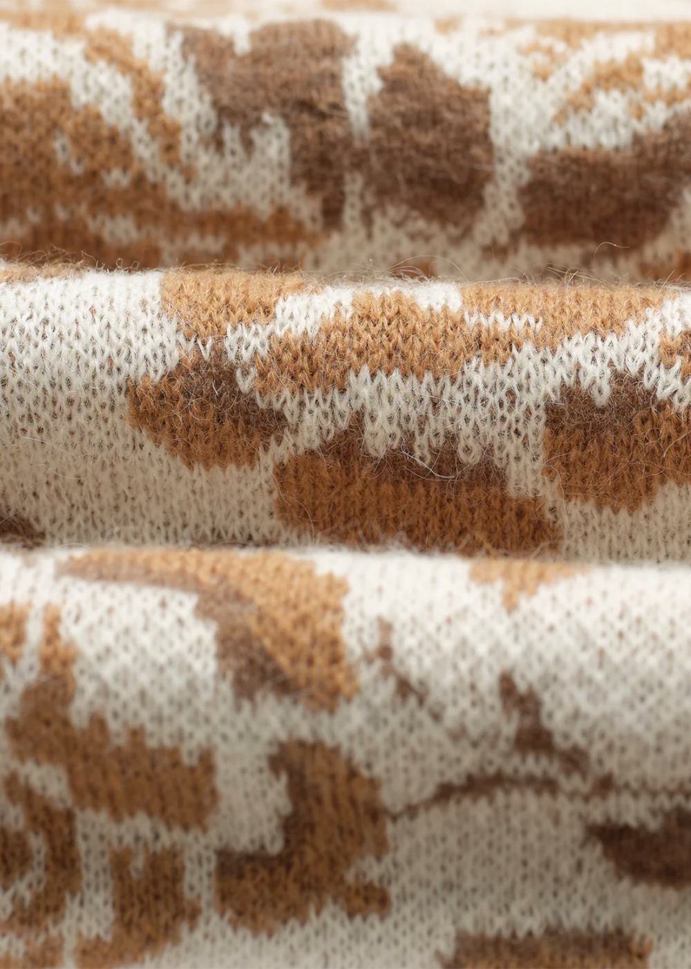 Alban Cardigan Floral Jacquard - Natural/Brown - Wax London Canada - Danali