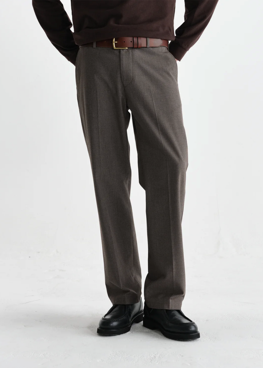 Bayham Trouser Micro Puppytooth - Brown - Wax London Canada - Danali