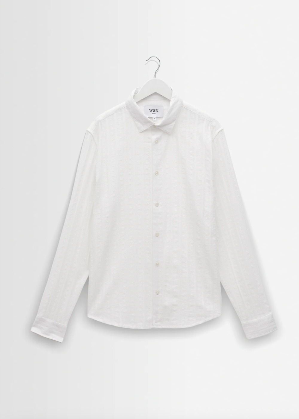 Dartford LS Shirt Dobby Stripe Cotton - White - Wax London Canada - Danali