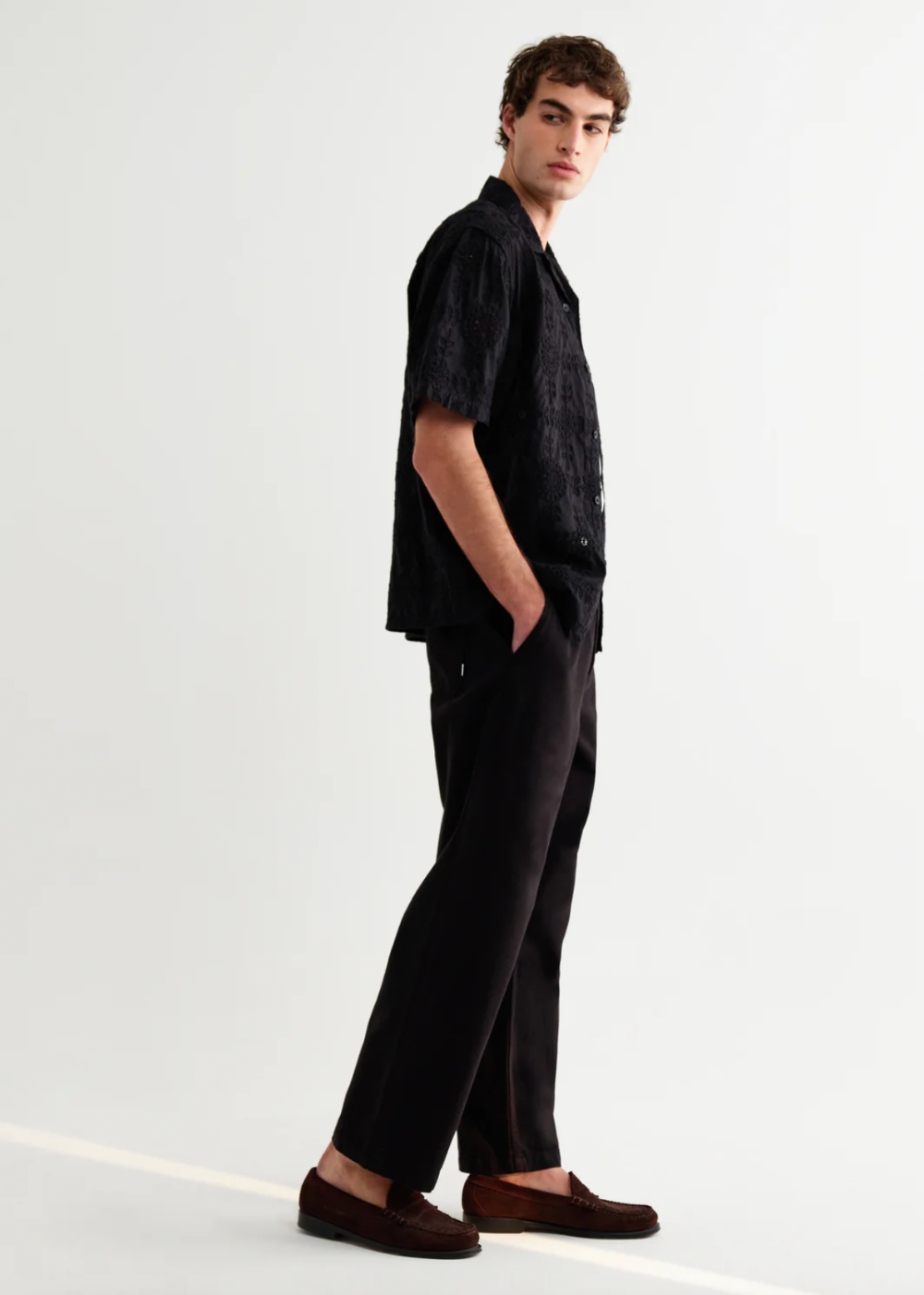 Didcot SS Shirt Heavy Corded Lace - Black - Wax London Canada - Danali