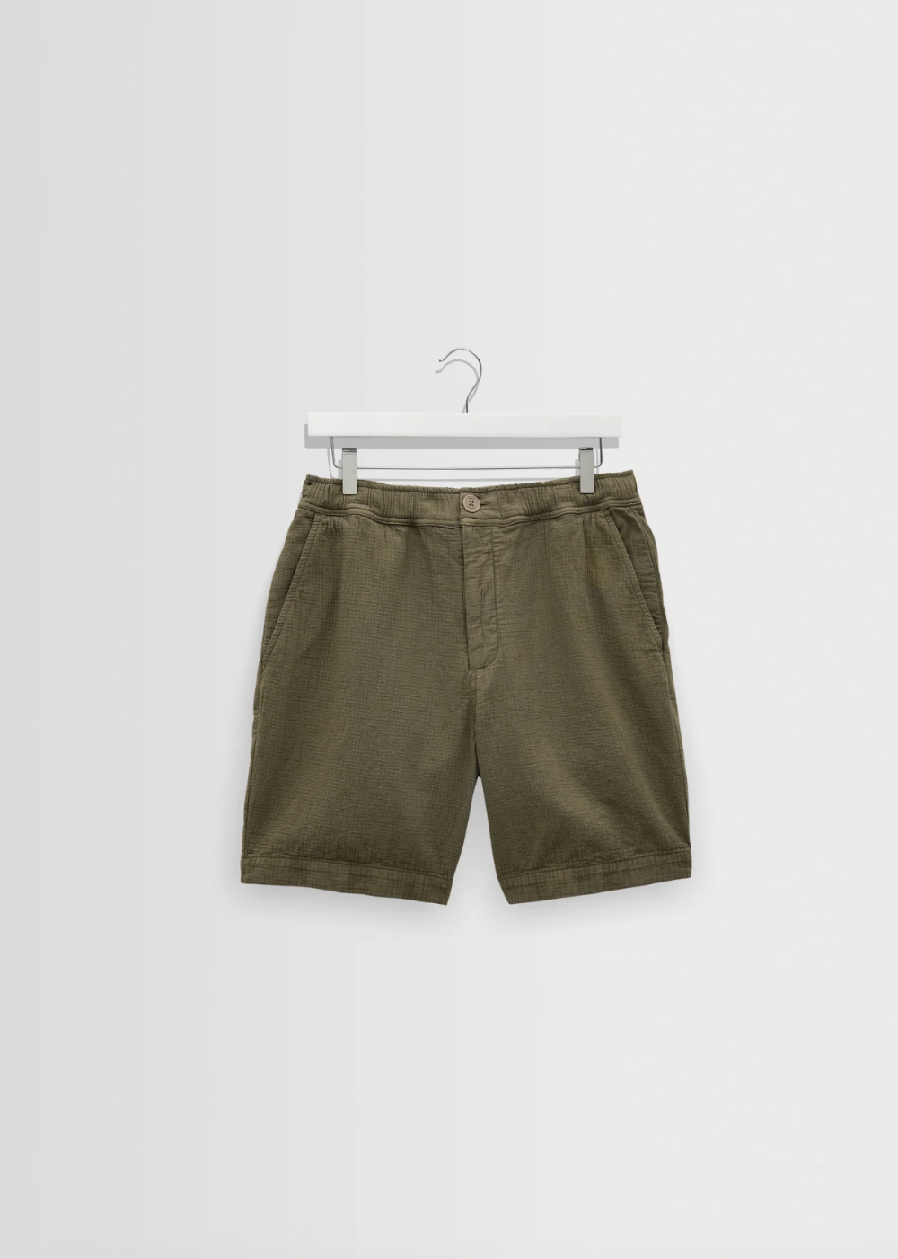 Kurt Short Cotton Linen Crinkle - Khaki - Wax London Canada - Danali