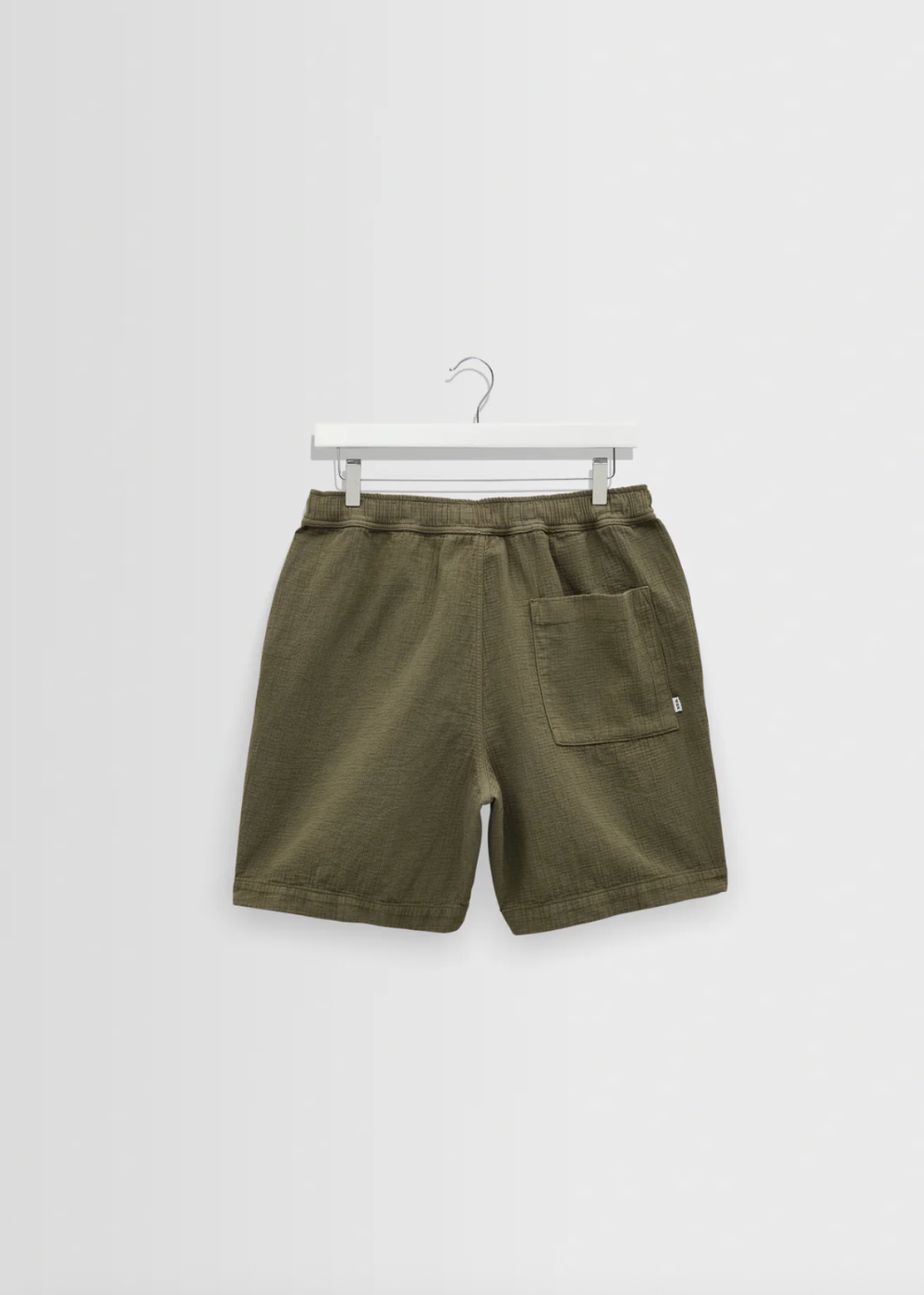 Kurt Short Cotton Linen Crinkle - Khaki - Wax London Canada - Danali