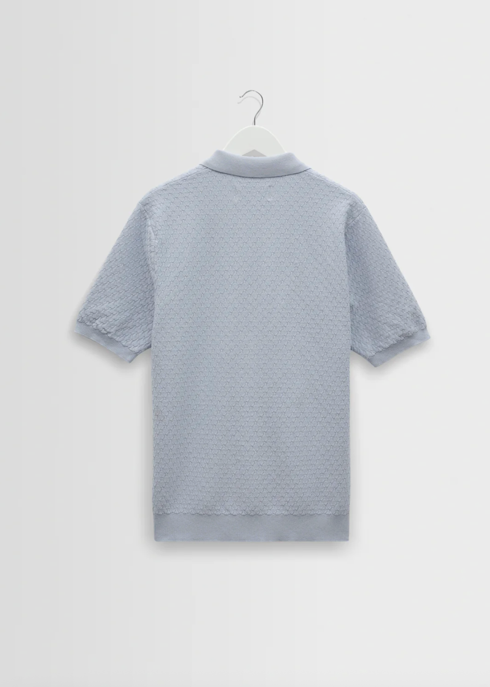 Naples SS Polo Retro Diamond Cotton - Pale Blue - Wax London Canada - Danali