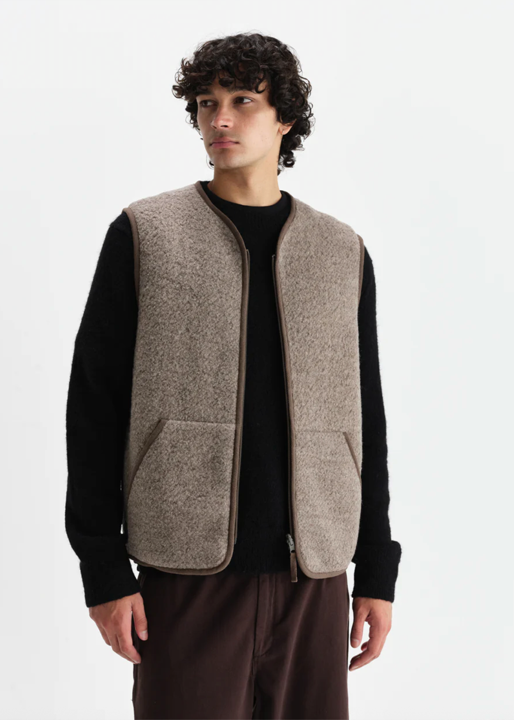 Paragon Reversible Gilet - Natural/Tan - Wax London Canada - Danali