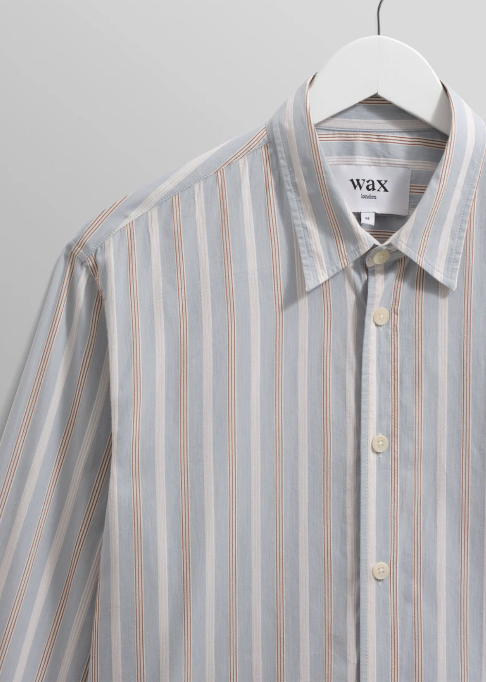 Shelly Shirt Poplin Dobby Stripe - Light Blue - Wax London Canada - Danali