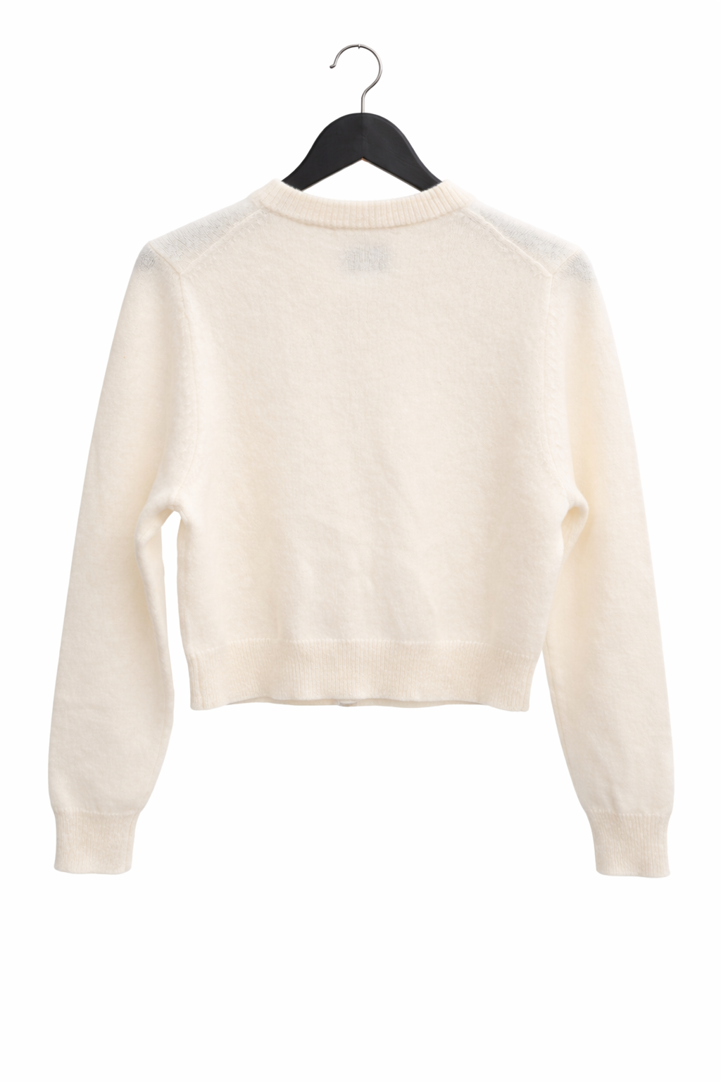 White Warren Brushed Cashmere Crewneck Cardigan - Ivory - Danali