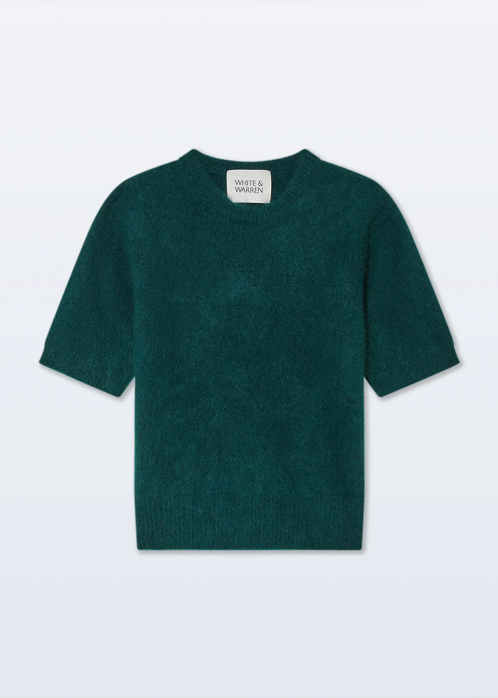 Brushed Cashmere Tee - Tealwood Green - White + Warren Canada - Danali