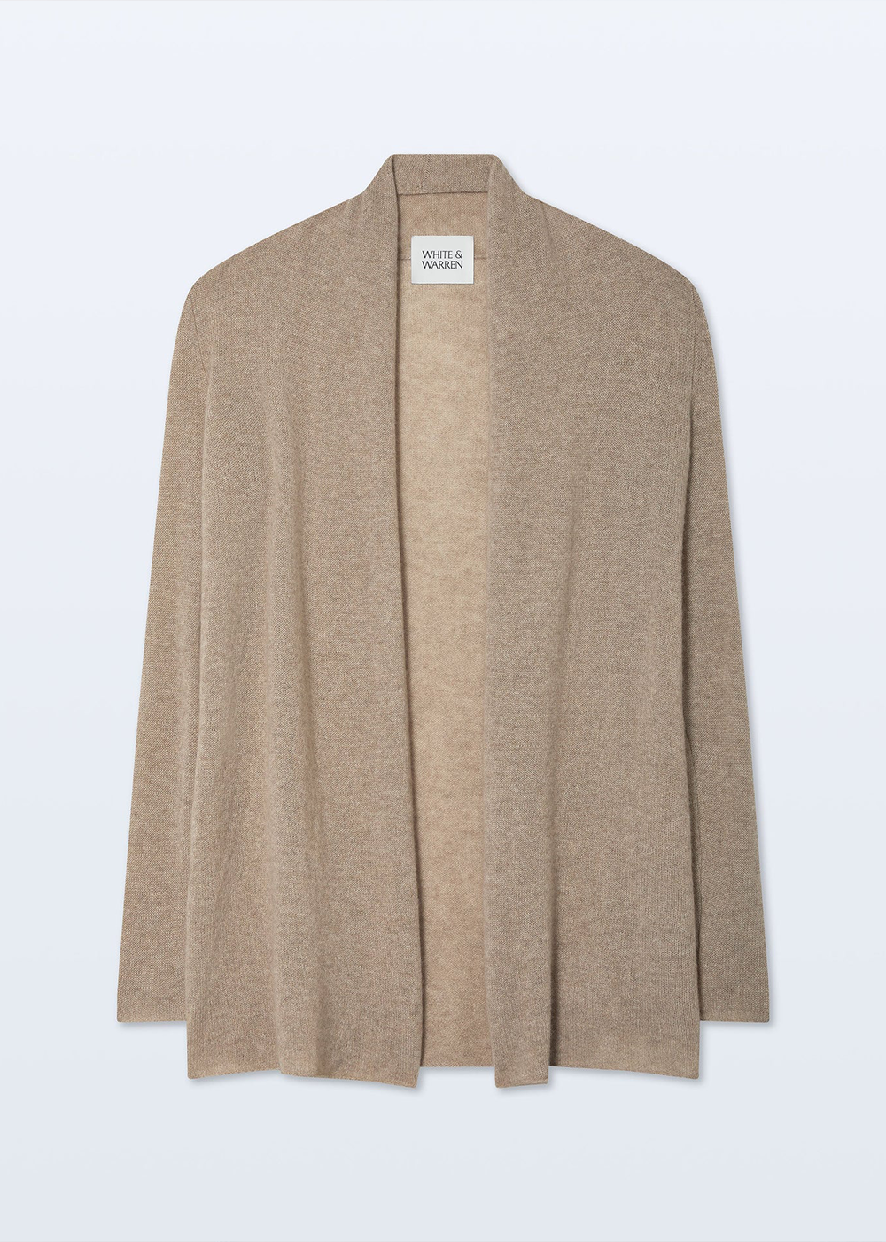 Cashmere Trapeze Cardigan - Taupe Heather - White & Warren Canada - Danali