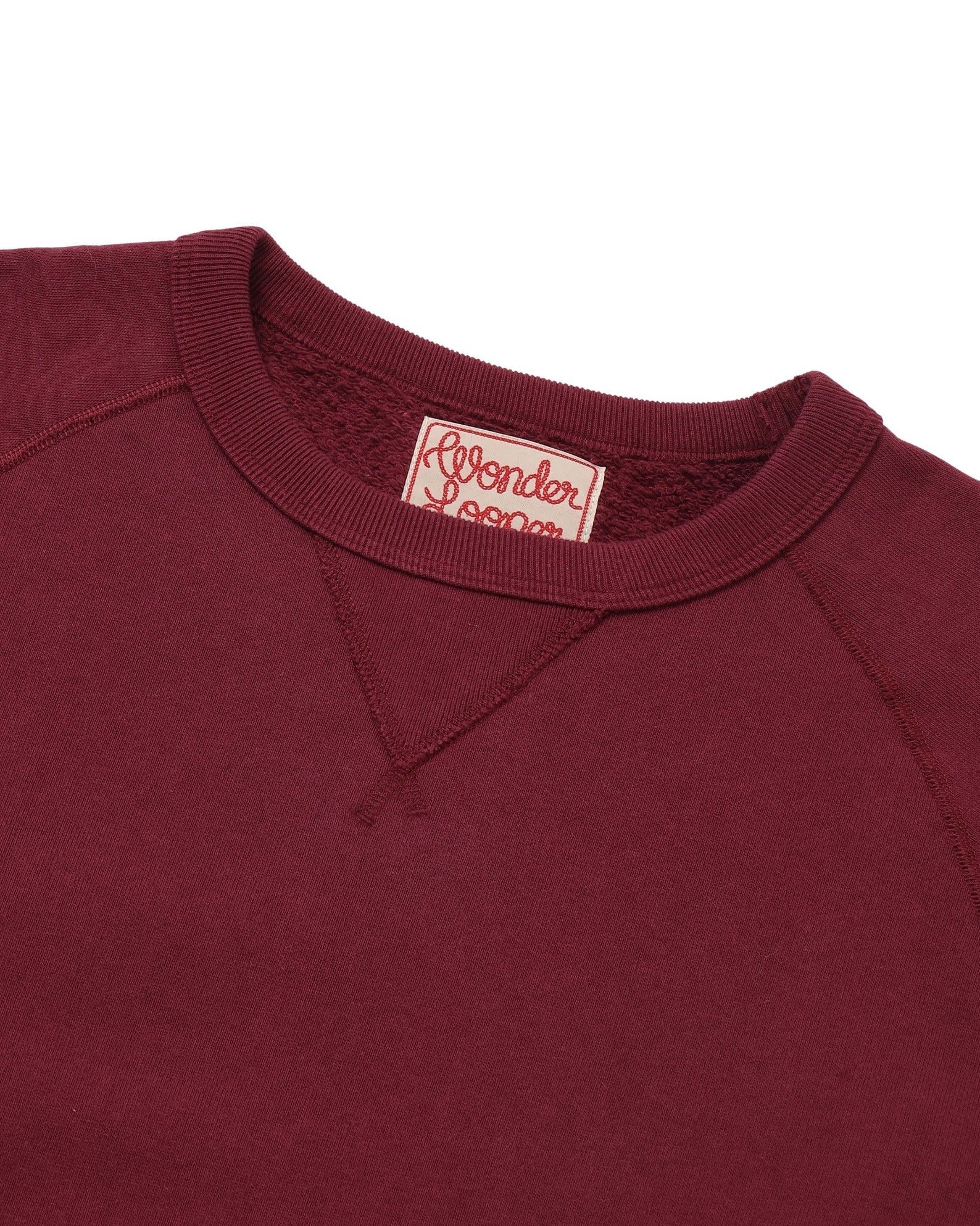 Super Looper French Terry Pullover Crewneck - Burgundy - Wonder Looper Canada - Danali