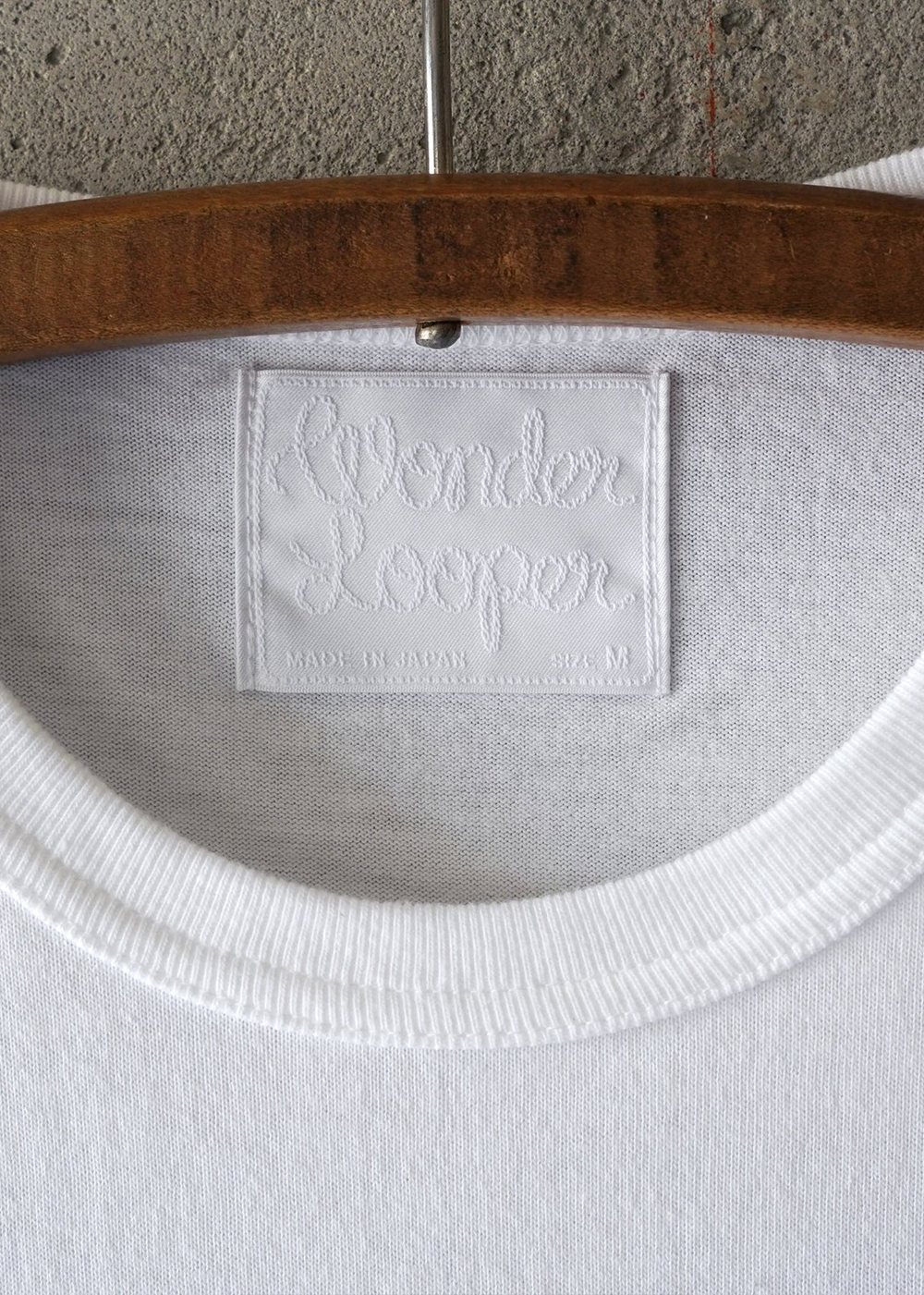 Wonder Looper Ultimate Pima Tsuriami Crewneck T-Shirt White - Wonder Looper Canada - Danali