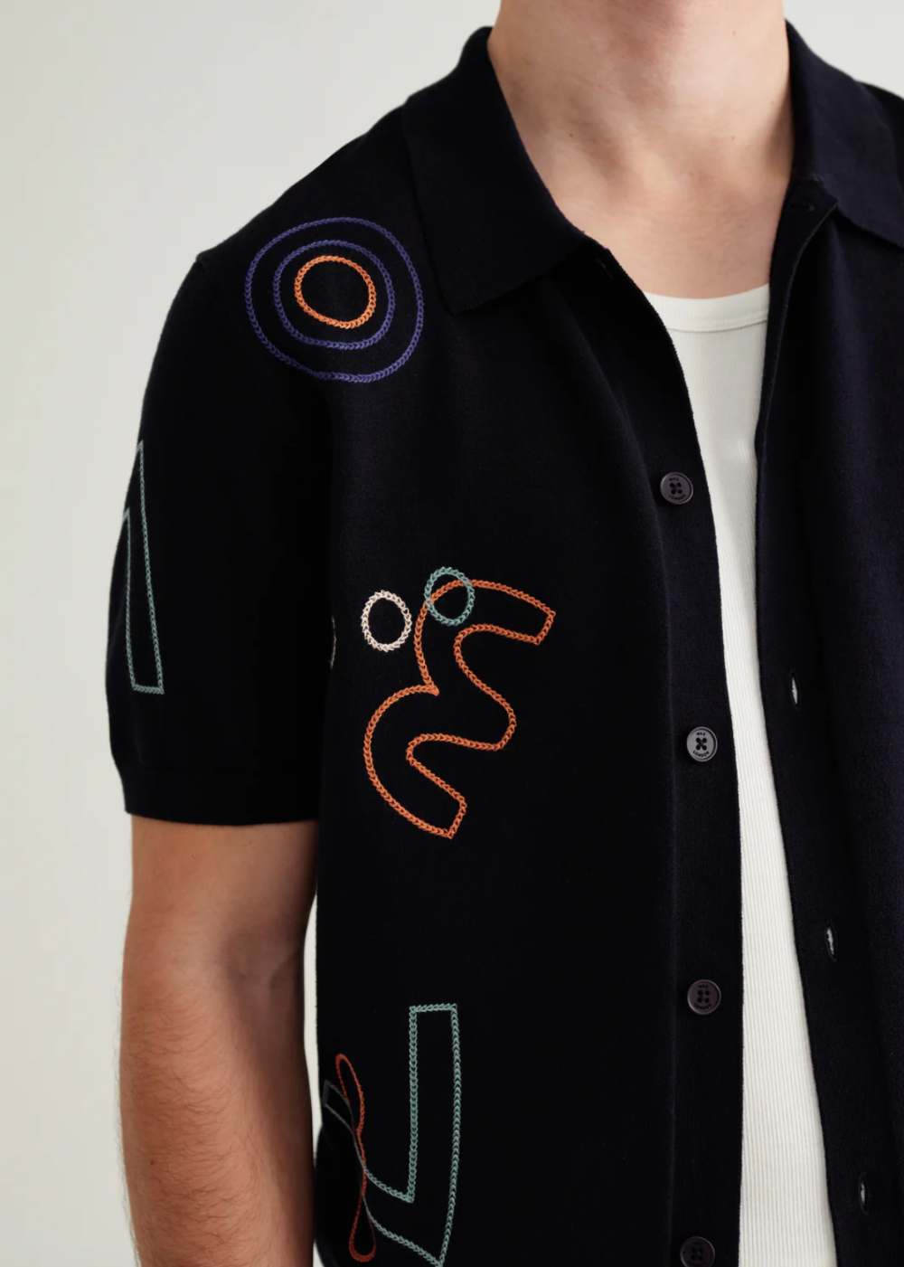 Tellaro SS Shirt Shapes Embroidery