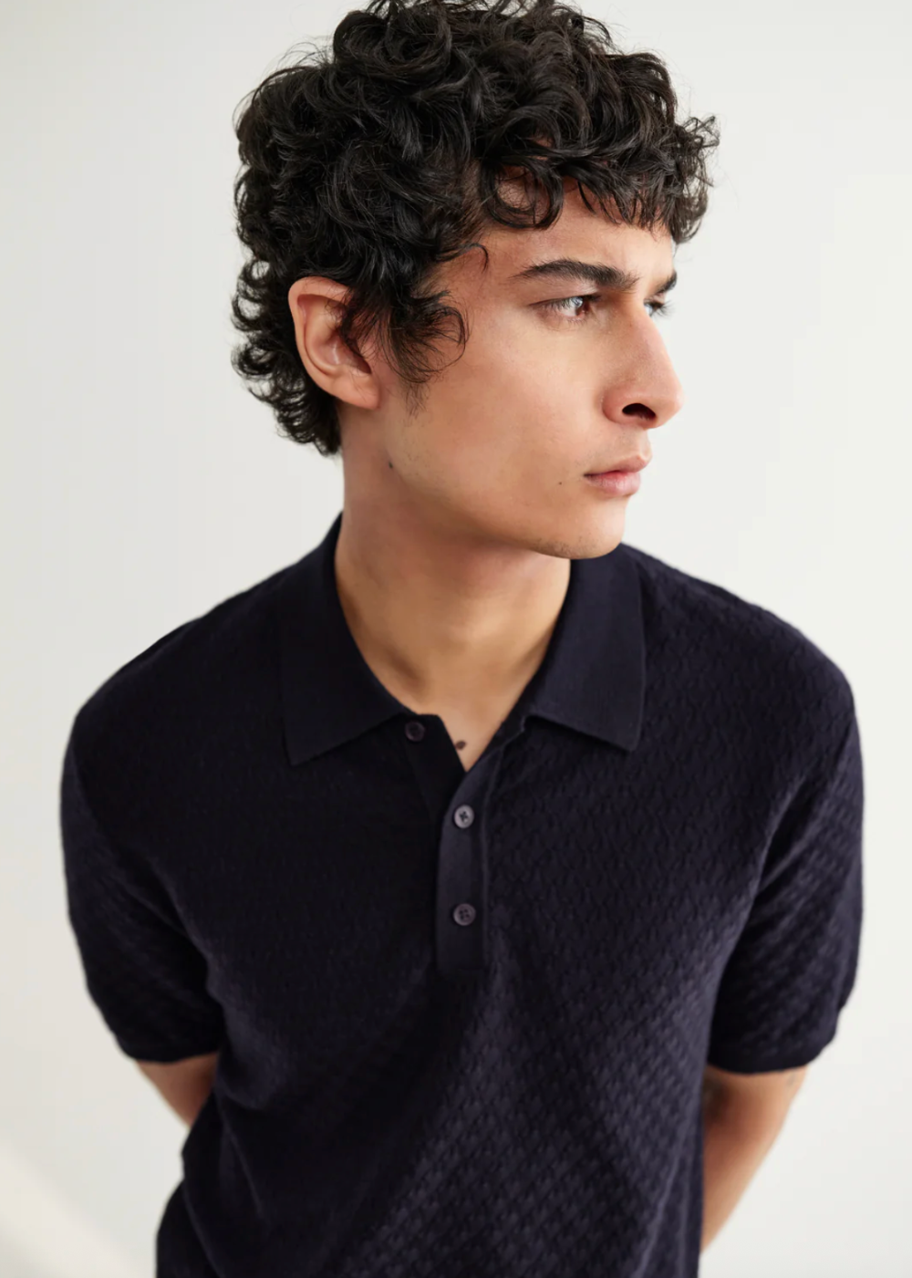 Naples SS Polo Retro Diamond Cotton