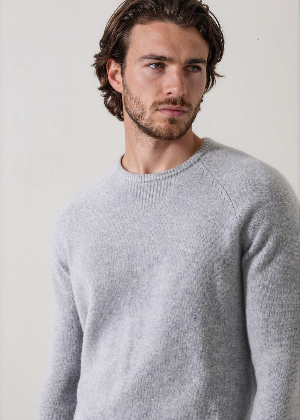 Superfine Lambswool Raglan Crewneck
