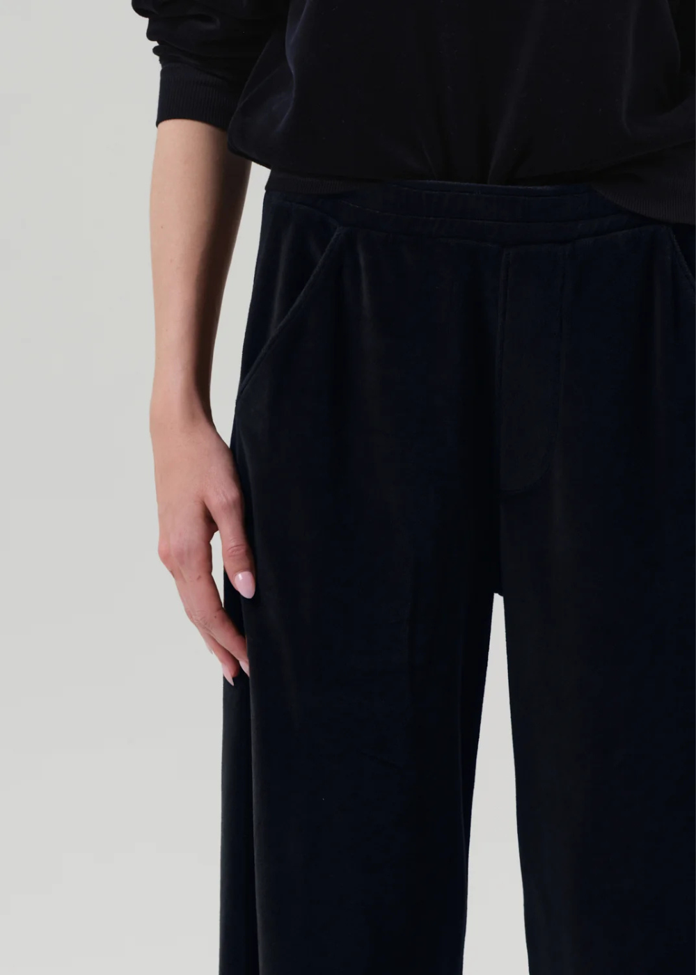 Brynn Drawstring Velour Pant