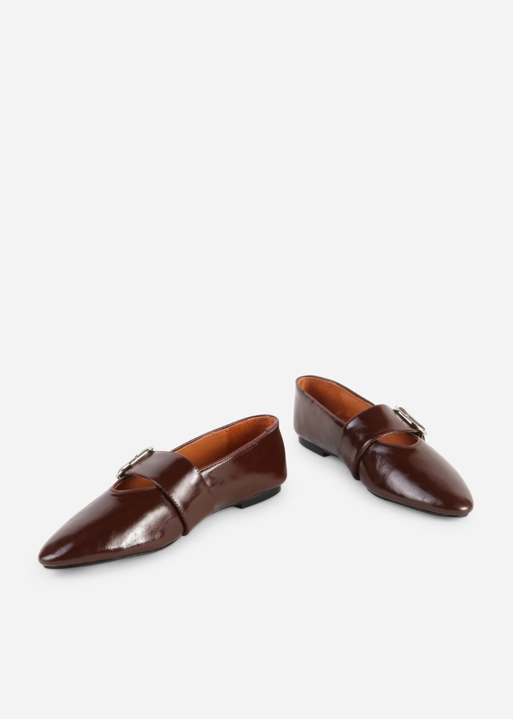 Vartan Crinkle Patent Leather Flat