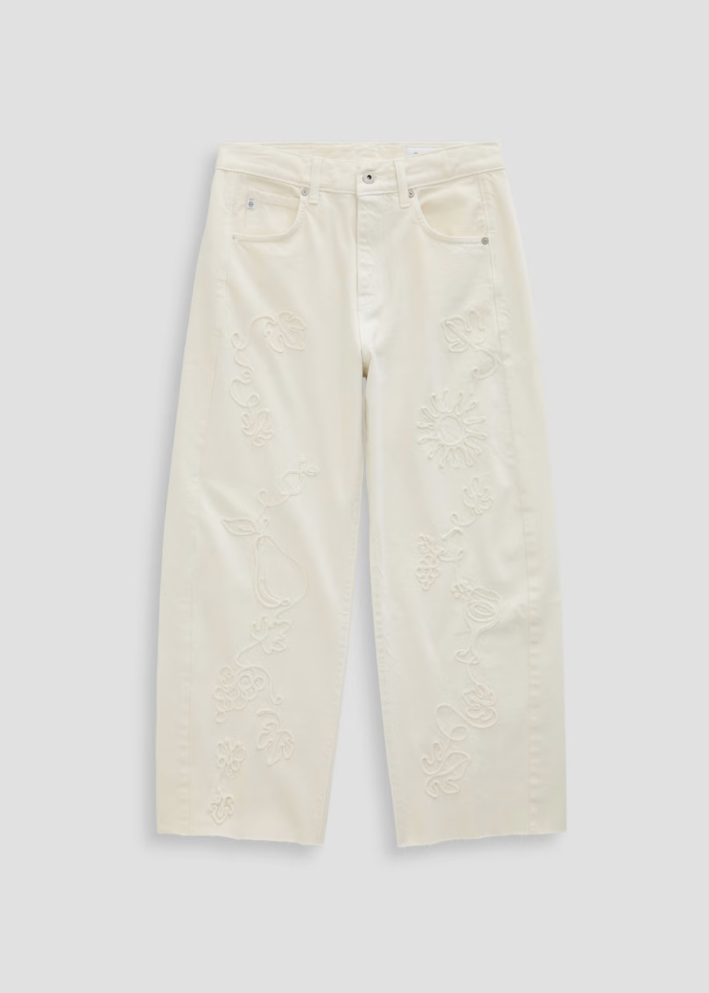 Hattie Crop Barrel Leg Eyelet Jean