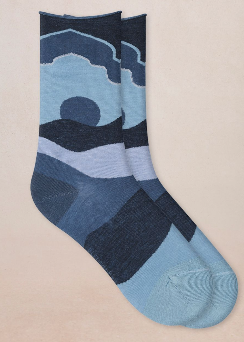 Dune Pattern Velvet Cotton Socks
