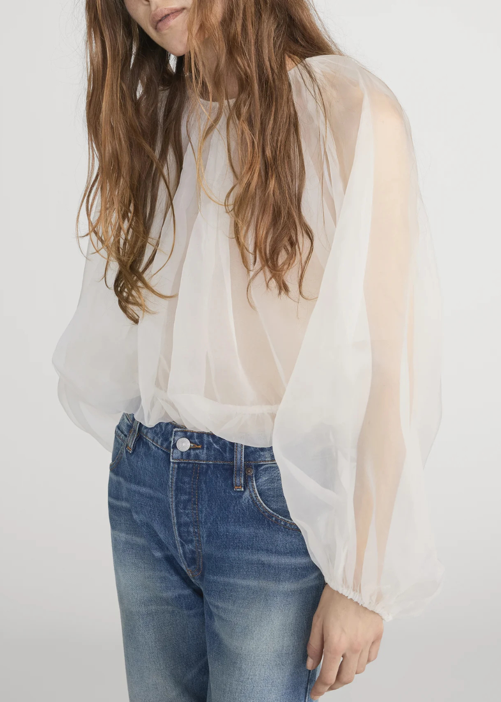 The Shear Balloon Blouse