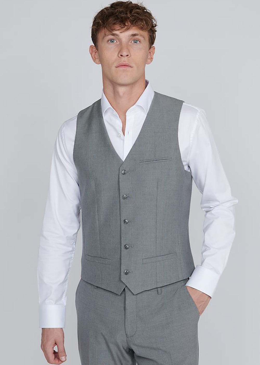 Breck Vest - Medium Grey Melange - Matinique Canada - Danali