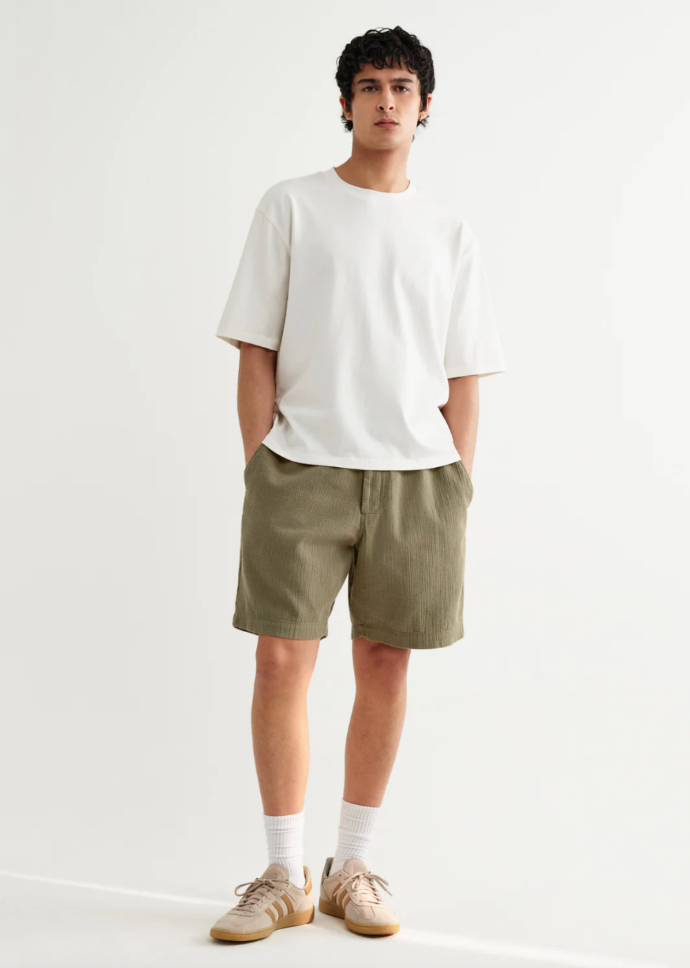 Kurt Short Cotton Linen Crinkle
