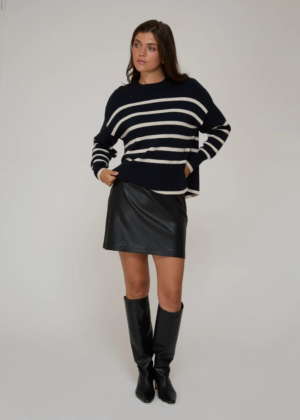 Boxy Brenton Stripe Crew