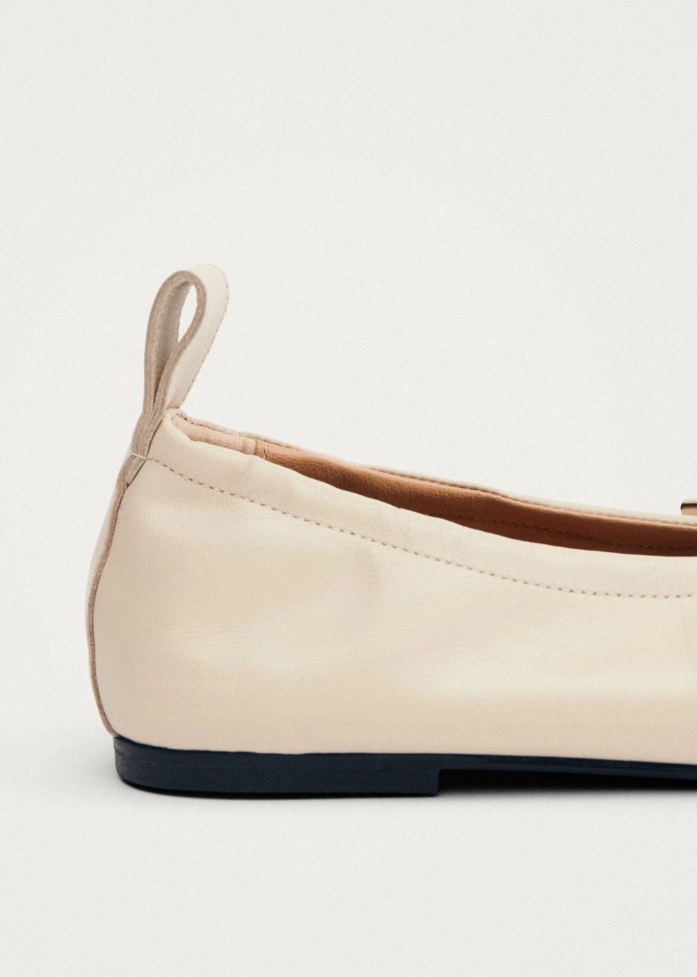 Rosalind Cream Leather Ballet Flats