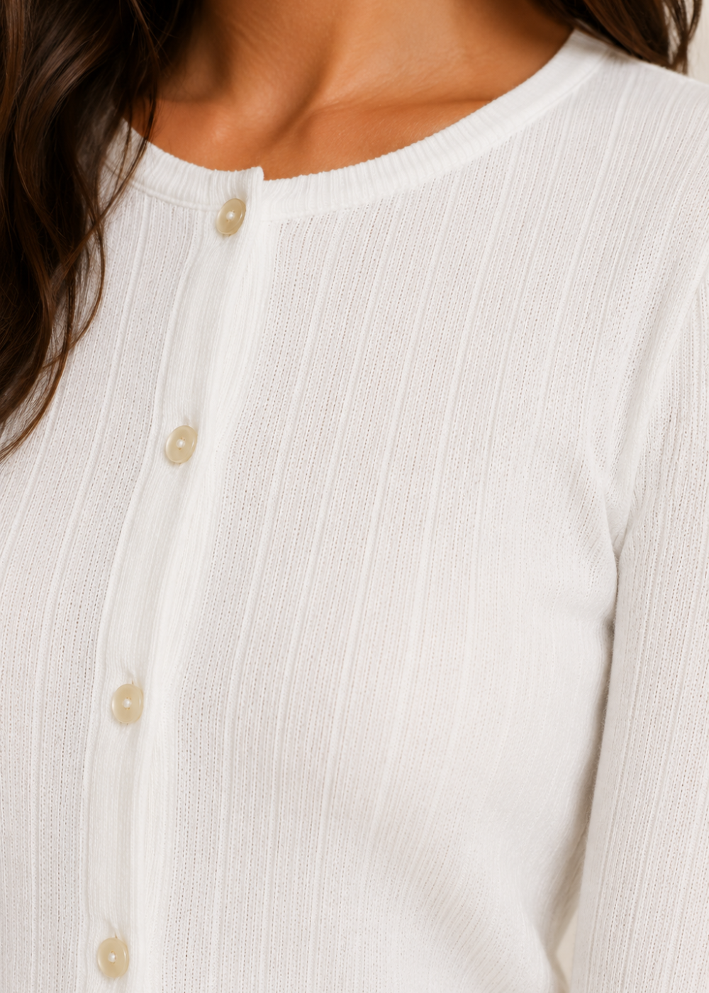 Compact Pointelle Rib Jersey Top