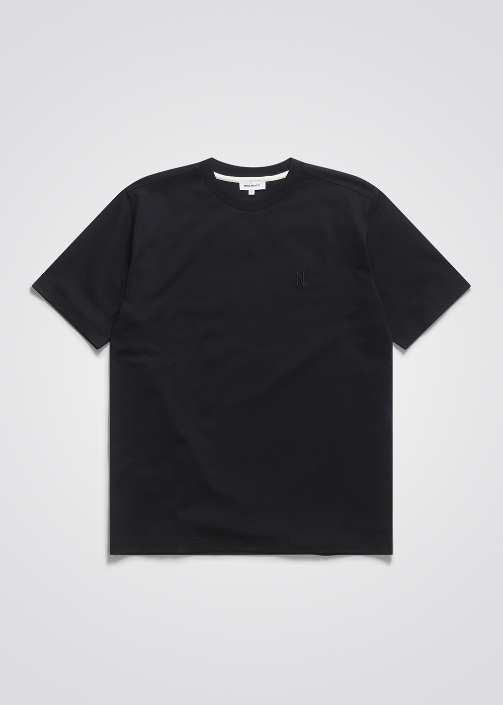 Front view of the Johannes Organic T-Shirt by Norse Projects in black
