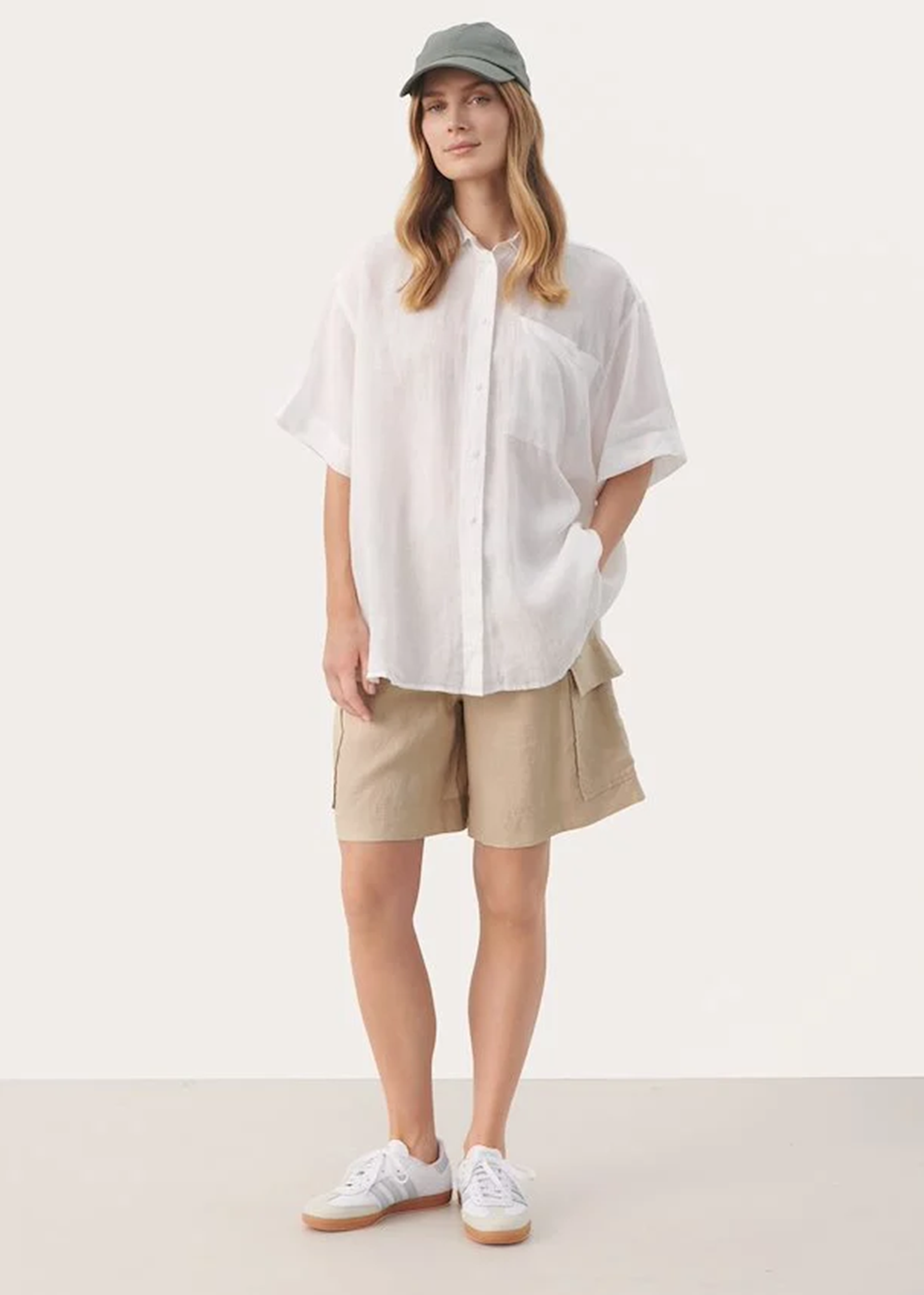 Garine Linen Shirt - Bright White - Part Two Canada - Danali