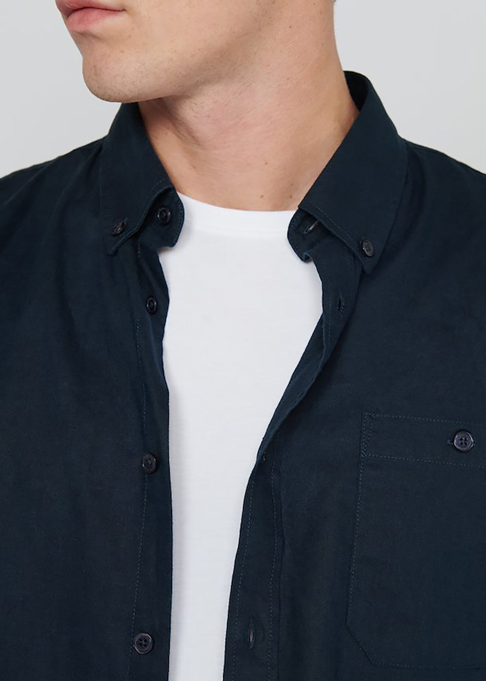 Trostol Button Down Short Sleeve Shirt - Dark Navy - Matinique Canada - Danali