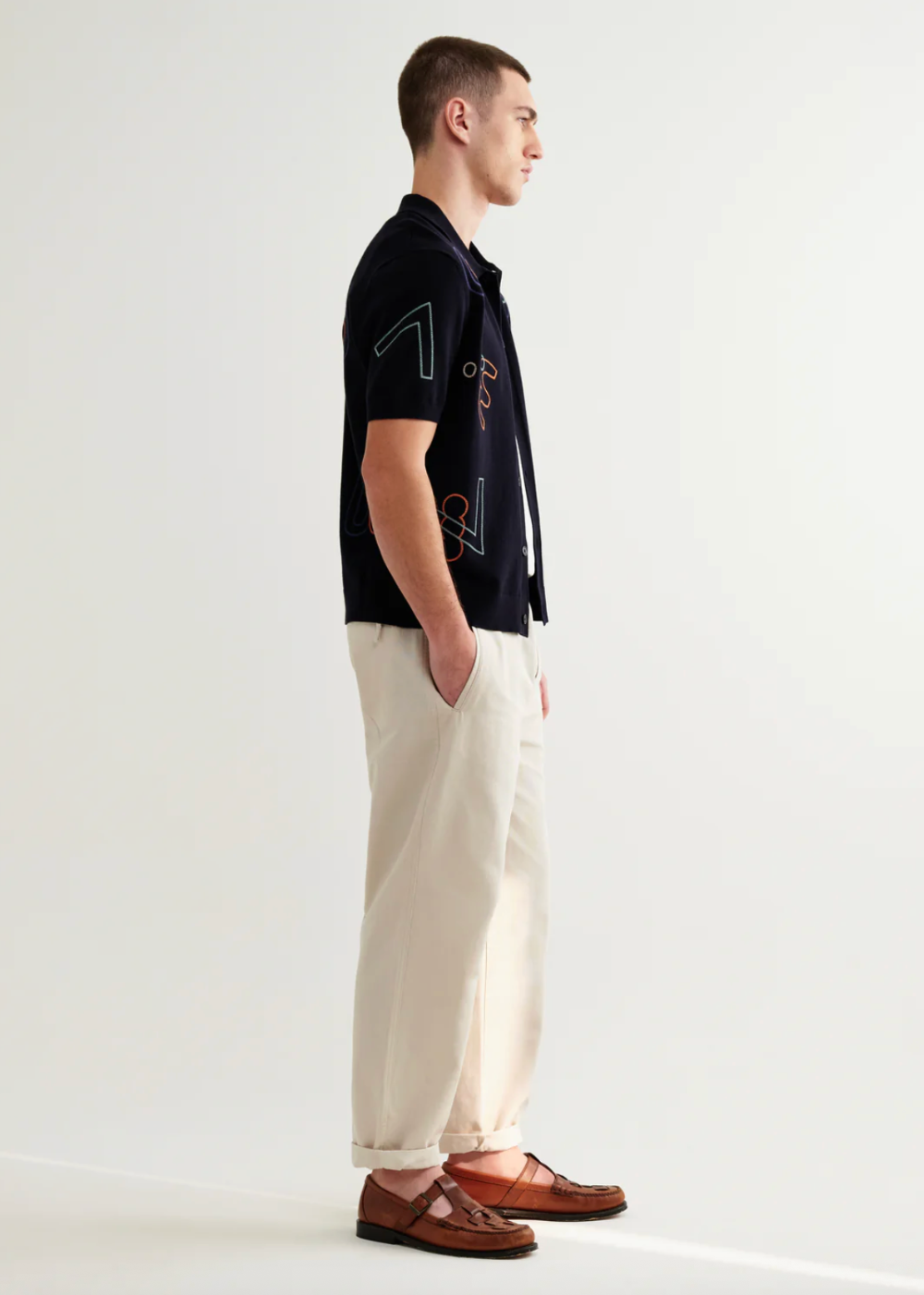 Tellaro SS Shirt Shapes Embroidery