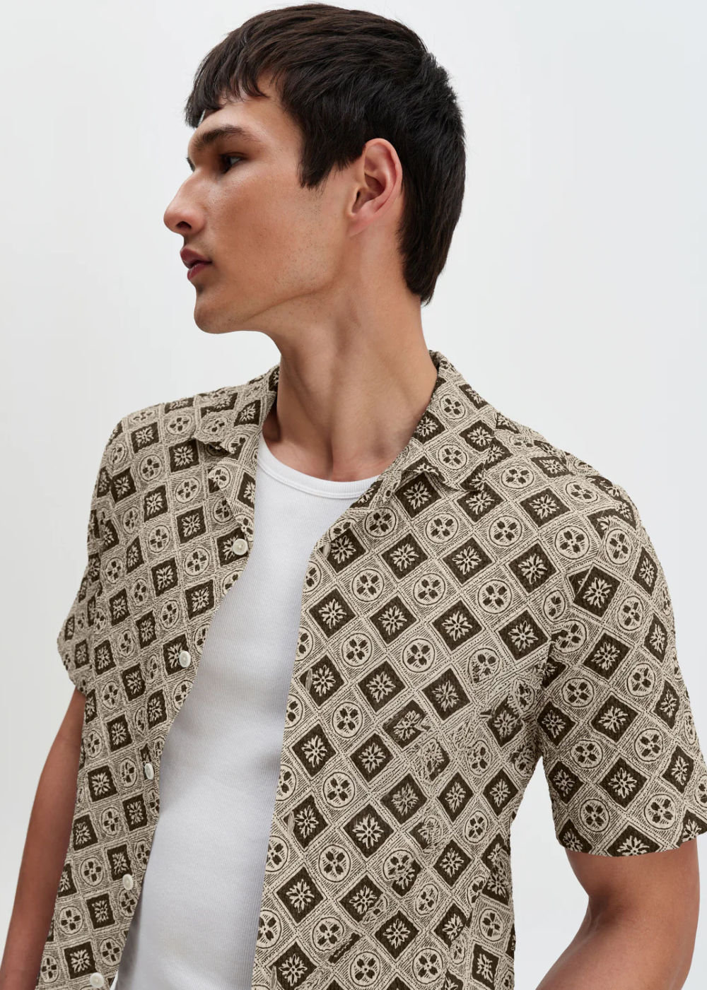 Didcot SS Shirt Cotton Tile Print