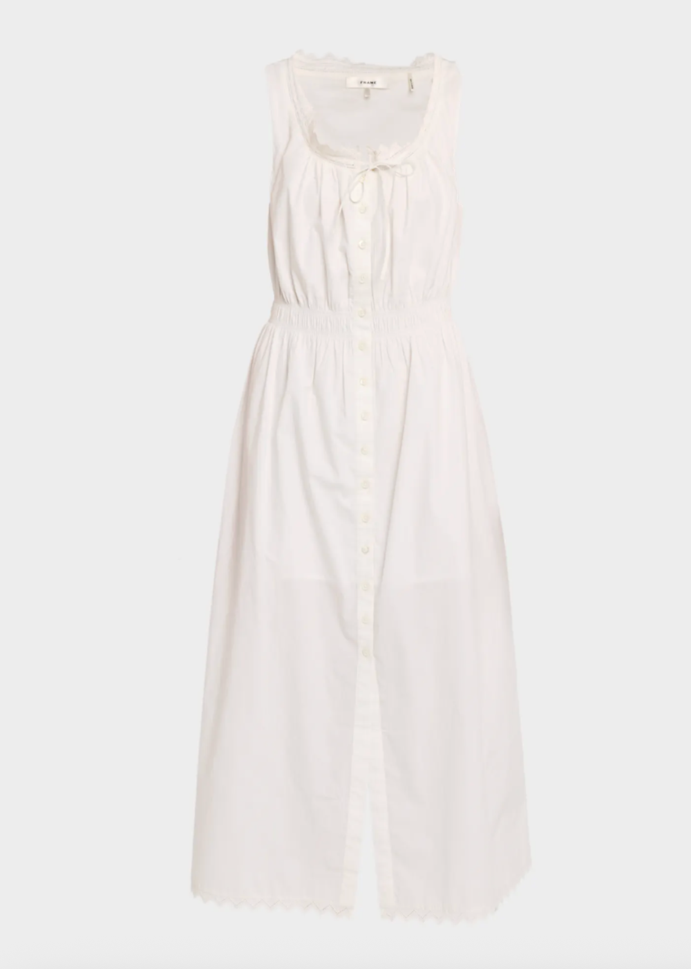 The Serene Midi Dress - White - FRAME Canada - Danali - WS26WDR017
