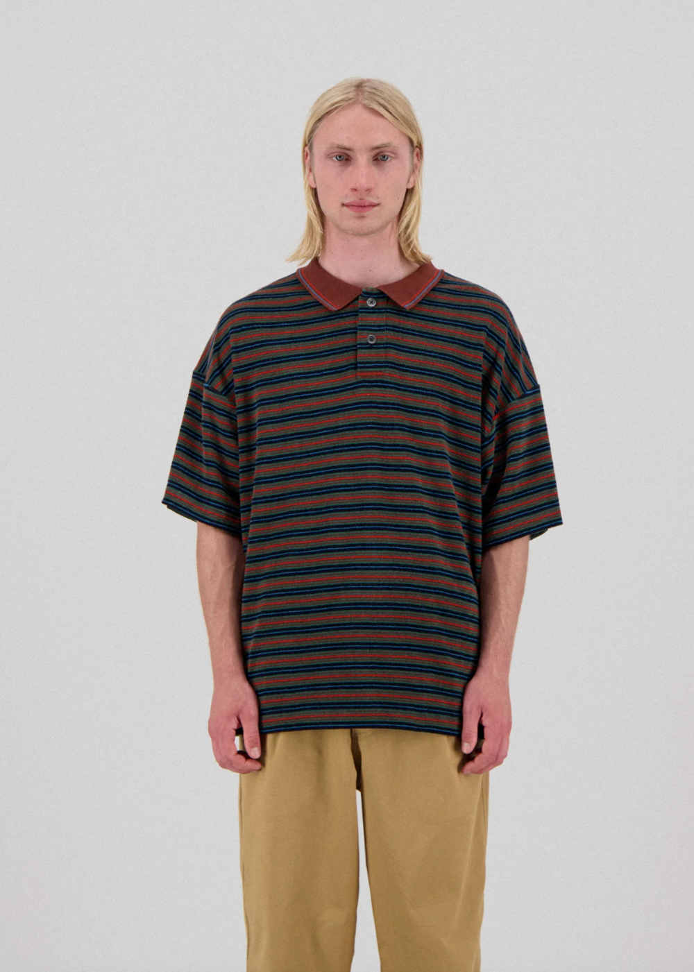 Space Polo Striped Terry