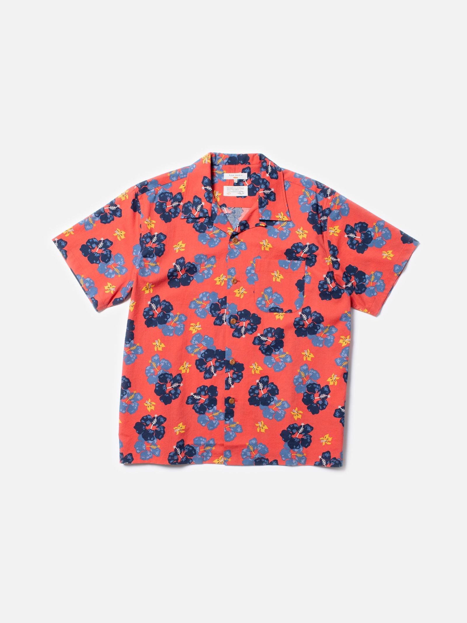 Arthur Flower Hawaii Shirt - Red - Nudie Jeans - Danali - 288929