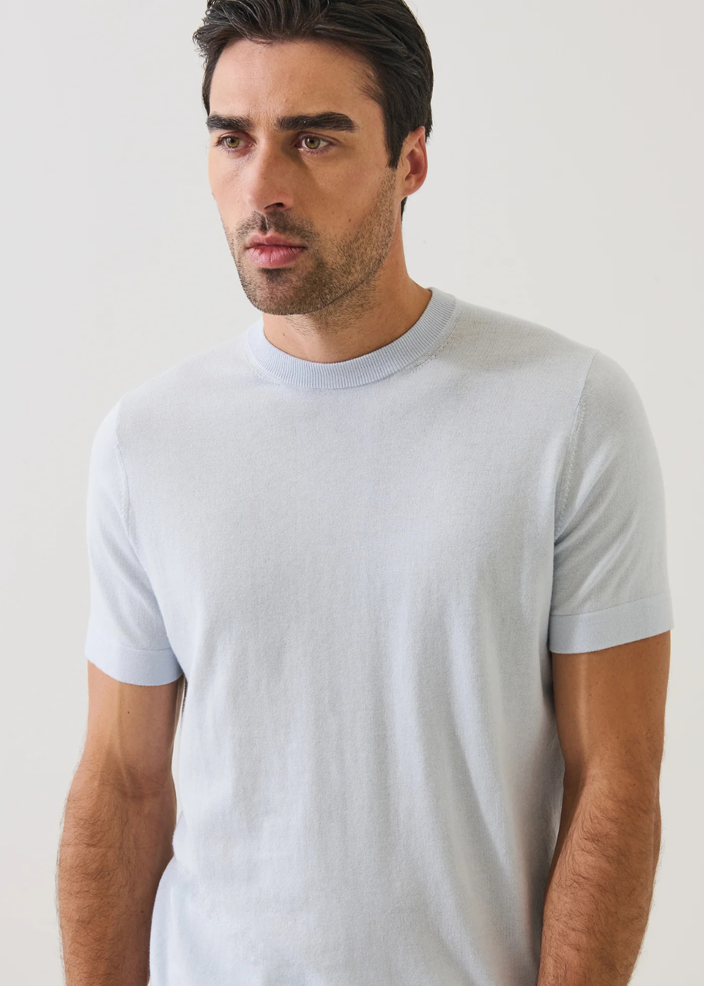 Cotton Blend Short Sleeve Crewneck