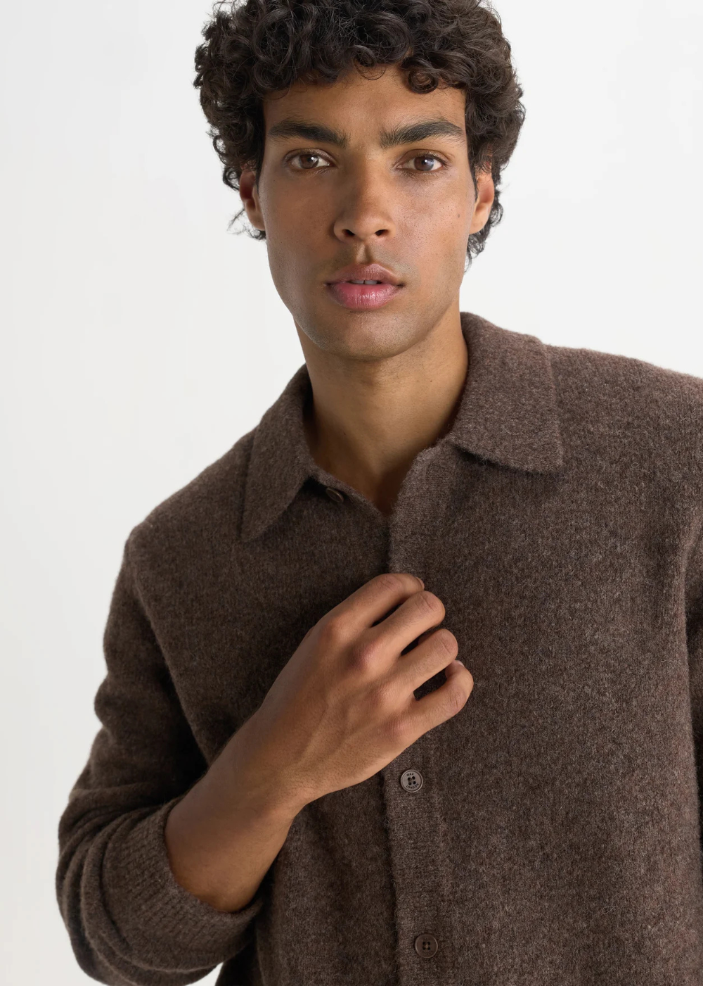 Tristan L/S Polo Fluffy Wool Blend