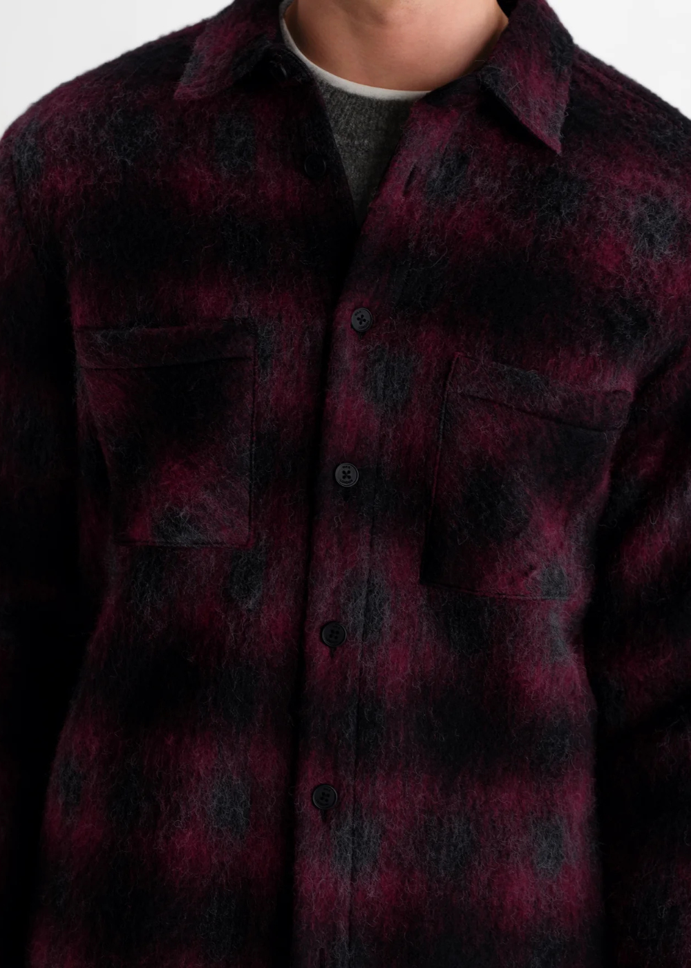 Whiting Overshirt Elm Wool Blend Check