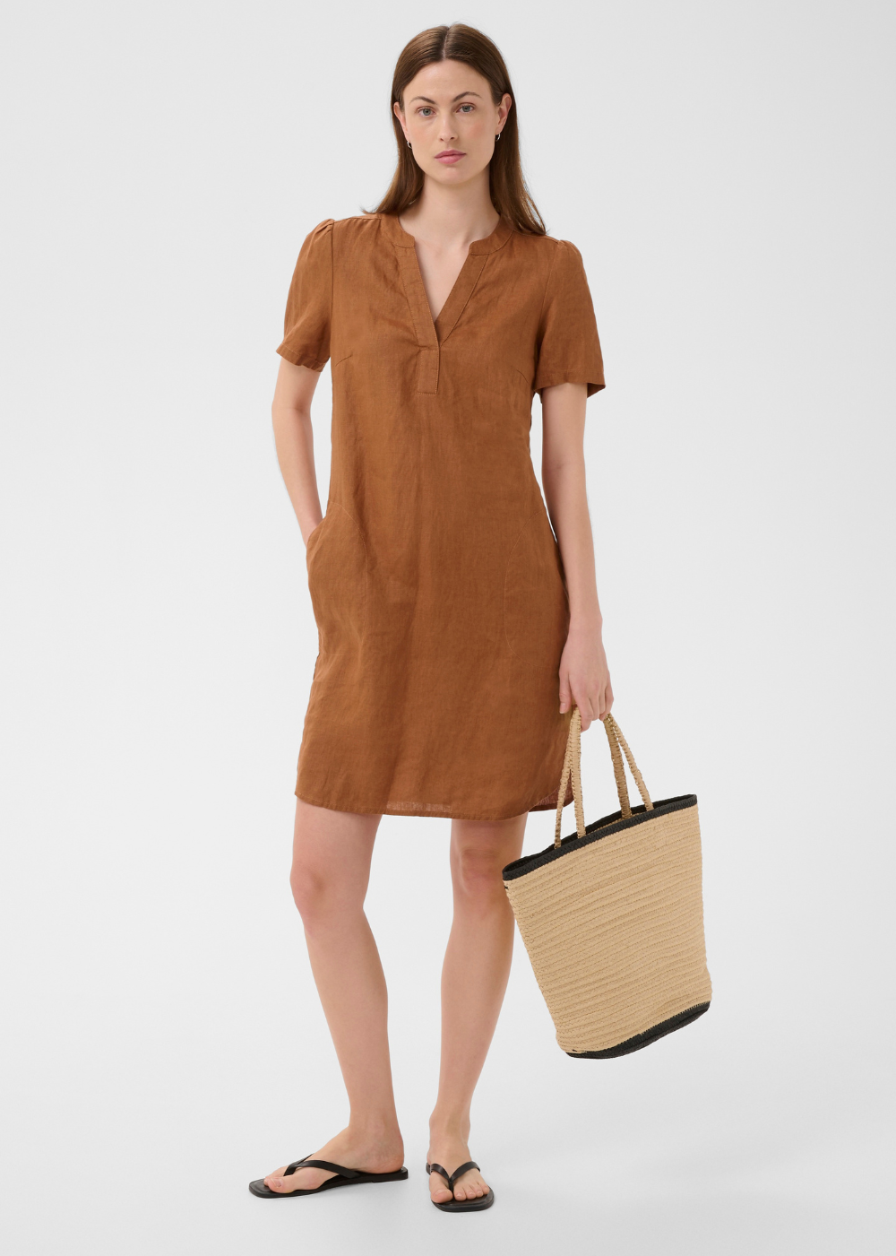 Aminase Linen Dress