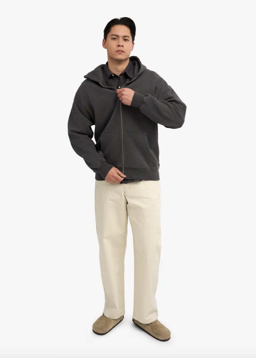 Organic Oversized Zip Hoodie