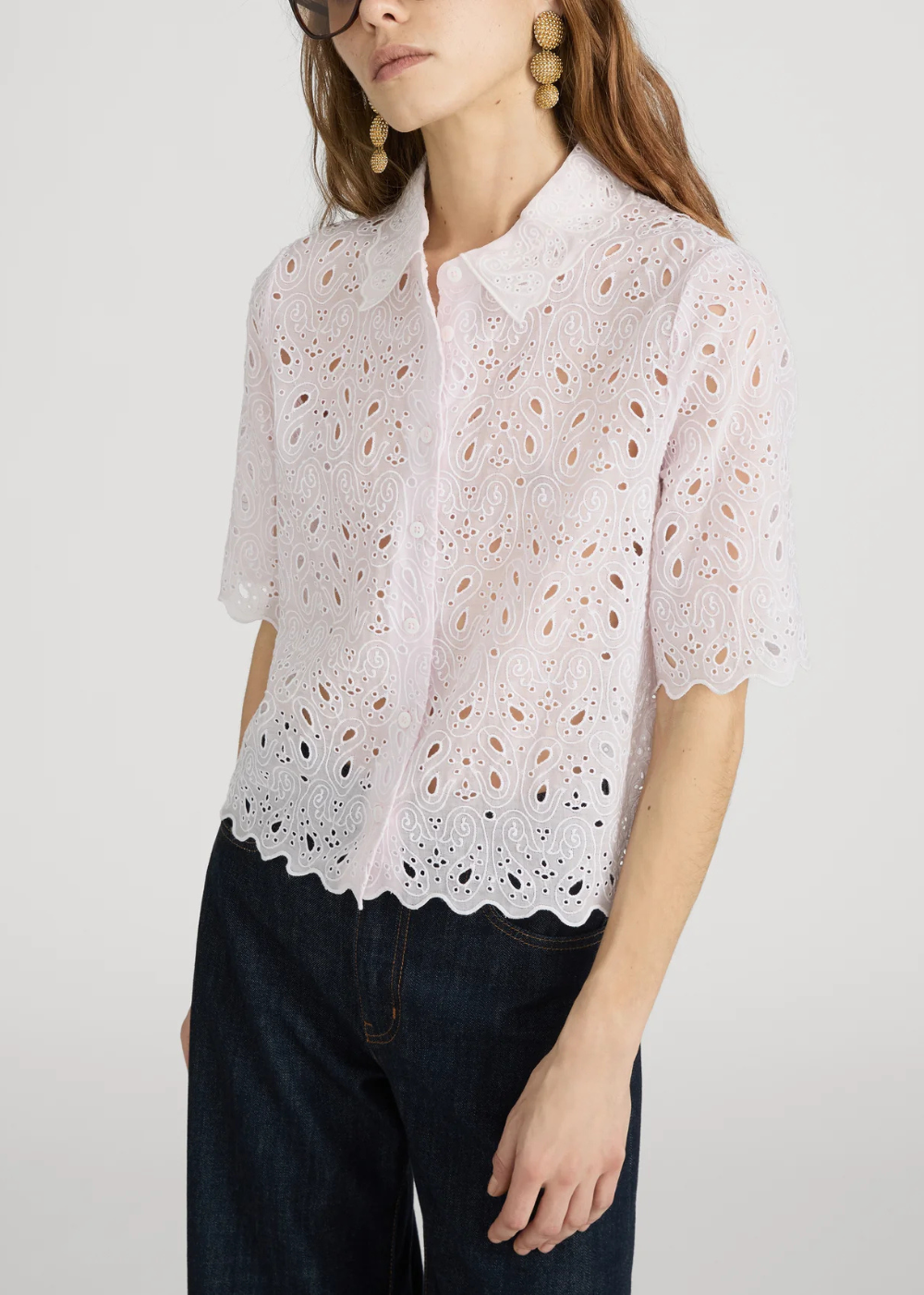 The Paisley Eyelet Top