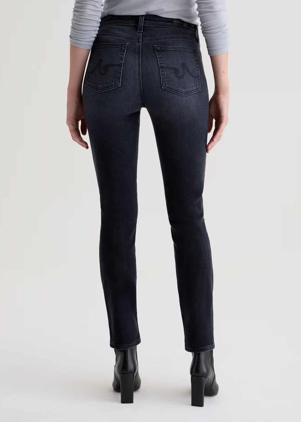 Mari High Rise Slim Straight Jean